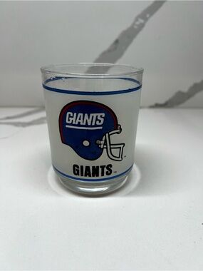 Vintage Mobil Gas Collectors Collectors Glass Tumbler New York Giants